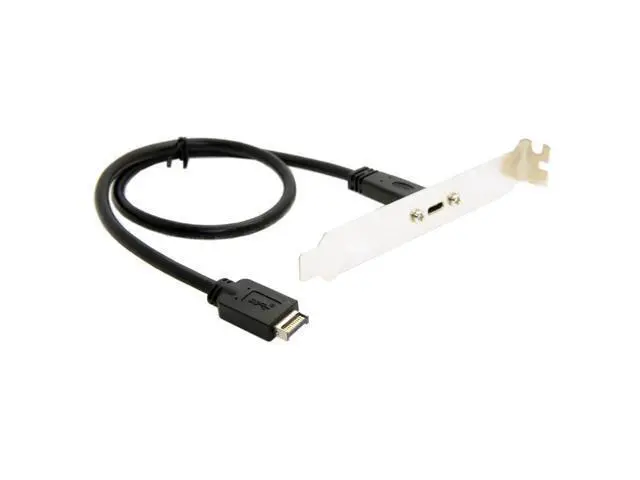 Alt view image 2 of 3 - USB-C Type-C Female to USB 3.1 Front Panel Header Extension Cable 40cm with Panel Mount Screw