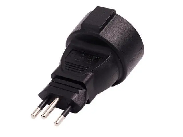 Alt view image 3 of 4 - 3pin Plug to EU 2pin Round AC-Power Supply Adapter Socket Connector Male to Female Power Adaptor 16A/110-250V