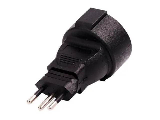 Alt view image 4 of 4 - 3pin Plug to EU 2pin Round AC-Power Supply Adapter Socket Connector Male to Female Power Adaptor 16A/110-250V