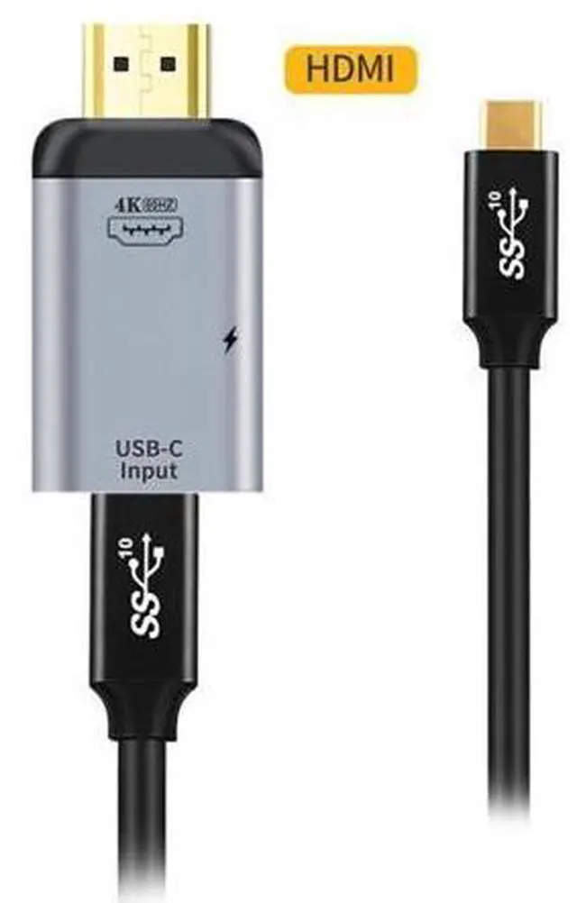 Main image of 100W 10Gbps Cable & USB-C Type C Female Source to HDTV Sink HDTV & PD Power Adapter 4K 60hz 1080p for Phone & Laptop