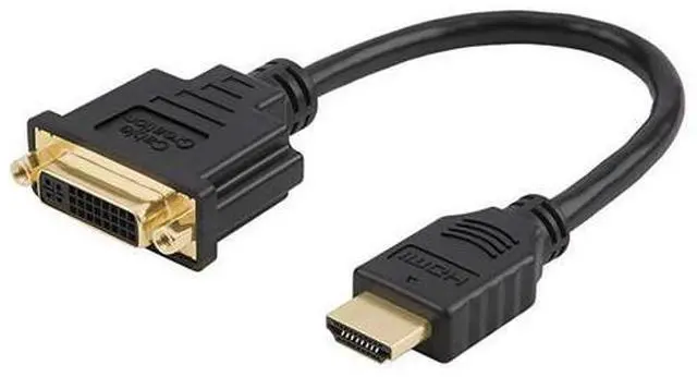 Main image of HDMI to DVI Cable 2Pack 05 Feet HDMI Male to DVI24+1 Female Adapter Cable Gold Plated HDTV to DVI Cable Support 1080P3D 015MBlack