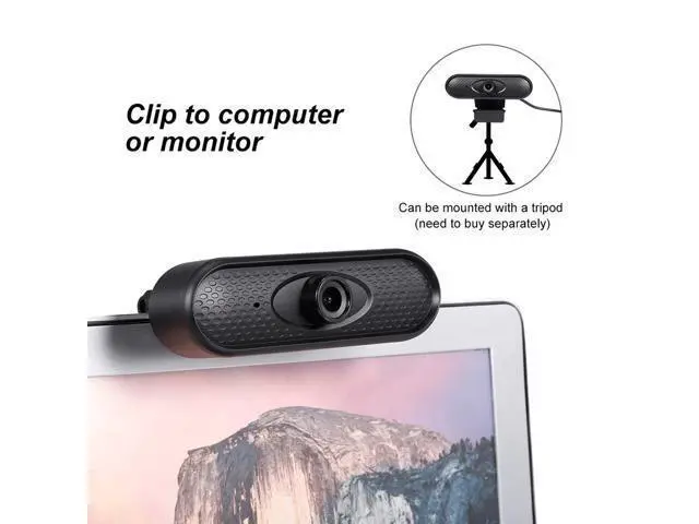 Alt view image 2 of 6 - Full HD 1080P Webcam USB Pc Computer Camera with Microphone Driver-free Video Webcam for Online Teaching Live Broadcast