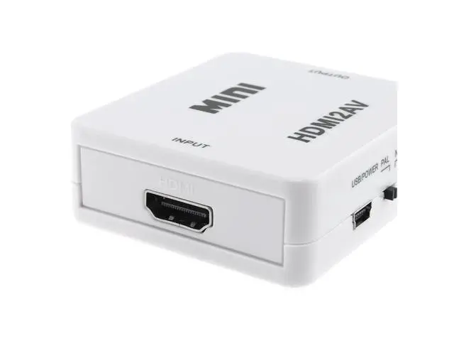 Alt view image 2 of 6 - Portable HDMI to AV Video Converter with 1080P Conversion Head Support Computer Connected TV Projector with Audio