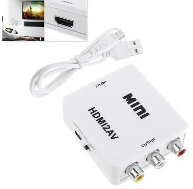 Main image of Portable HDMI to AV Video Converter with 1080P Conversion Head Support Computer Connected TV Projector with Audio