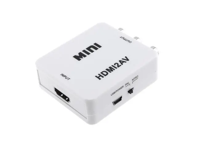 Alt view image 5 of 6 - Portable HDMI to AV Video Converter with 1080P Conversion Head Support Computer Connected TV Projector with Audio