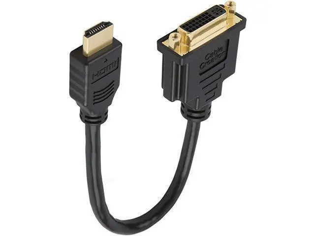 Alt view image 7 of 7 - HDMI to DVI Cable 2Pack 05 Feet HDMI Male to DVI24+1 Female Adapter Cable Gold Plated HDTV to DVI Cable Support 1080P3D 015MBlack