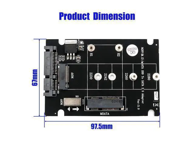 Alt view image 2 of 6 - H1111Z Add On Card SSD MSATA & M.2 SSD USB Adapter MSATA NGFF M.2 Adapter USB SATA Cable USB M.2 Card Adpater for PC Desktop NEW