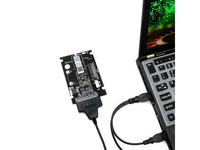 Alt view image 5 of 6 - H1111Z Add On Card SSD MSATA & M.2 SSD USB Adapter MSATA NGFF M.2 Adapter USB SATA Cable USB M.2 Card Adpater for PC Desktop NEW