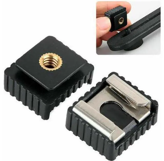 Main image of Flash Speedlite Hot Shoe Bracket Mount Adapter 1/4" Screw for Tripod Monopod