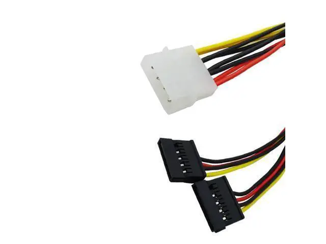 Alt view image 3 of 6 - 4Pin IDE M-olex To 2 Serial ATA SATA Y Splitter Hard Drive Power Supply Cable for Adding SATA Drives for Bitcoin Miner Mining(2 pcs)