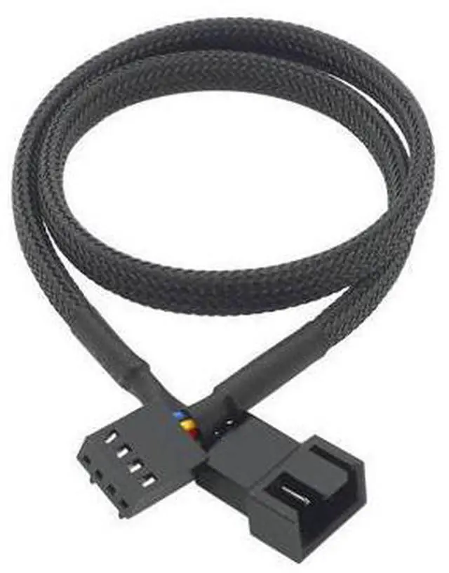 Main image of Sleeve 4 pin PWM Fan Power Splitter Extensin Cable,Motherboard 4pin Fan Connector to 2 3 4 5 Spliter Hub Sleeving Adapter Cord (PMW 1x2 26CM)