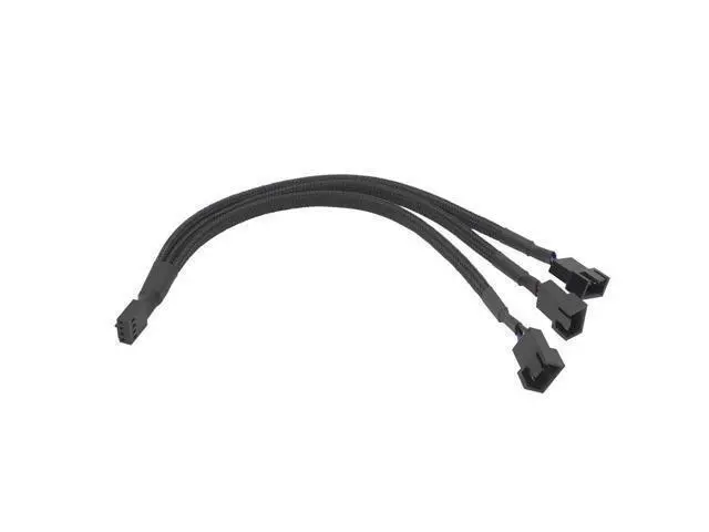 Alt view image 3 of 6 - Sleeve 4 pin PWM Fan Power Splitter Extensin Cable,Motherboard 4pin Fan Connector to 2 3 4 5 Spliter Hub Sleeving Adapter Cord (PMW 1x2 26CM)