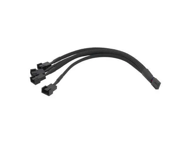 Alt view image 4 of 6 - Sleeve 4 pin PWM Fan Power Splitter Extensin Cable,Motherboard 4pin Fan Connector to 2 3 4 5 Spliter Hub Sleeving Adapter Cord (PMW 1x2 26CM)