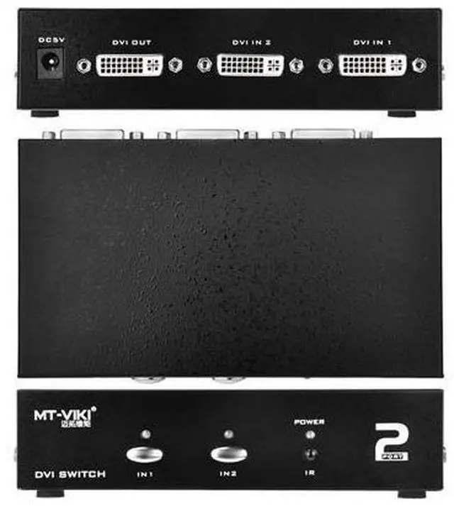 Alt view image 2 of 7 - Iseebiz DVI Switch Box, 2 in 1 Out DVI Selector for PC Laptop DVR Projector HDTV DVI Port Devices, Support 1920x1440, 165Mhz Bandwidth