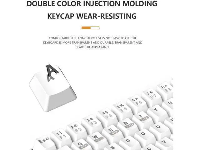 Alt view image 4 of 7 - 68 Keys Blue White Mechanical Gaming Keyboard 60% Keyboard Anti-Ghosting Type-C USB Wired and Wireless Bluetooth Connection mode LED Backlit Keyboard for Computer PC Laptop (Blue Switch) (Blue White)