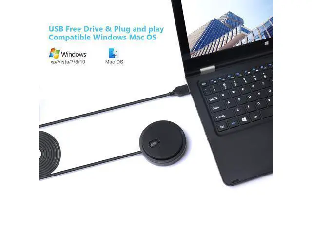 Alt view image 4 of 7 - Conference Microphone,USB Computer Microphone CM003, Mute Function, Omnidirectional Mic for Computers PC, Condenser Boundary Desktop Microphones for Streaming,VoIP Calls,Skype,Chatting