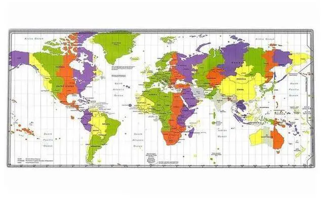 Main image of World Map rubber mouse pad large mouse mat desk mats big mousepads gaming rug XL for office work/ gaming