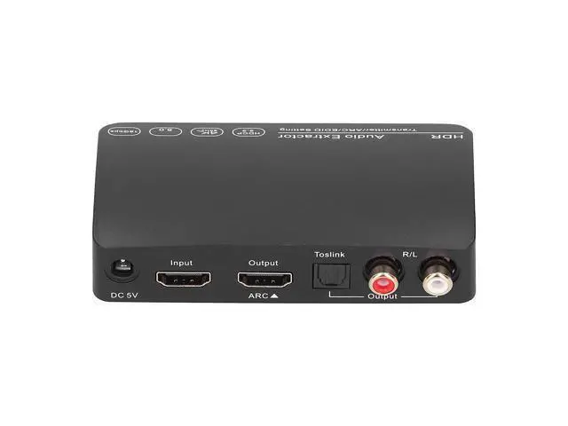 Alt view image 4 of 7 - HDMI Splitter, HDMI Audio Extractor Switch, Bluetooth 5.0/4K/60HZ Analog Stereo R/L Audio Extractor Compatible with Dolby HD/DTS HD/Dolby Atoms/Dolby AC3/DTS/LPCM (HDCN0052M1)