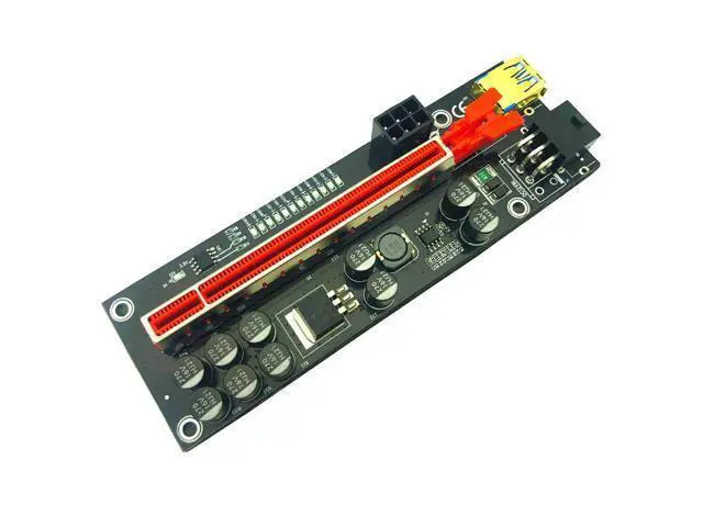 Alt view image 4 of 6 - 6 PCS V011 Pro PCIE Riser for Video Card 011 Pro PCI Express X1 to X16 Extender 60CM USB 3.0 Cable SATA to 6Pin Power for Mining