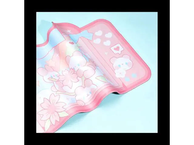 Alt view image 3 of 6 - Pink Mouse Pad Large Gaming Mouse Pad, Waterproof Easy Clean,Non-Slip Base Long Office Desk Mat for Office Gaming