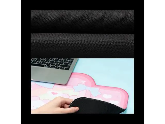 Alt view image 6 of 6 - Pink Mouse Pad Large Gaming Mouse Pad, Waterproof Easy Clean,Non-Slip Base Long Office Desk Mat for Office Gaming