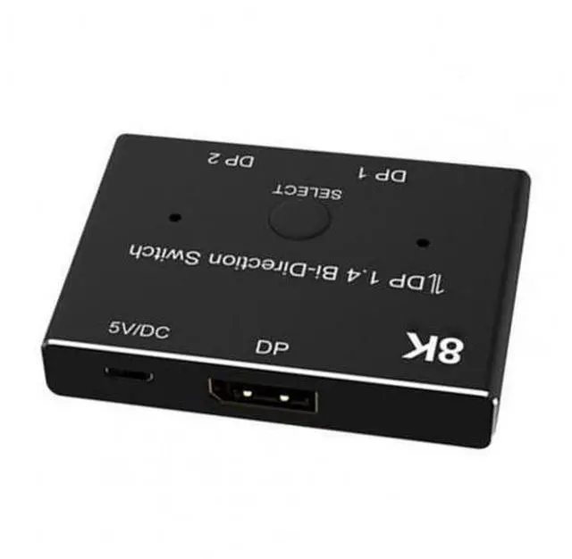 Main image of Displayport 8K DP 1.4 Splitter Switch 2 Ports Bi-Direction 8K@60Hz 4K@144Hz Converter Ultra HD 8K 3D HDCP For KVM Switch
