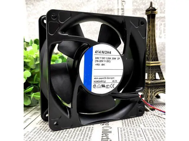 Alt view image 3 of 3 - 414N/2H4 12038 12CM 1.25A 24V 30W S quiet inverter 3 wire heat dissipation fan