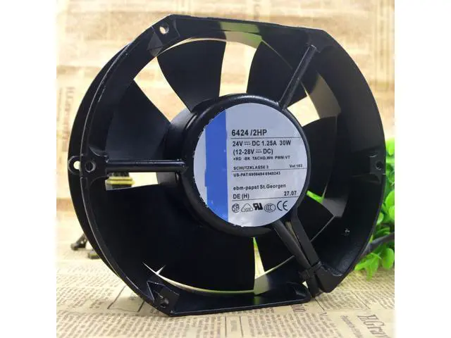 Alt view image 3 of 3 - 6424 /2HP 24V 30W 1.25A PWM speed regulating 4 -wire inverter fan
