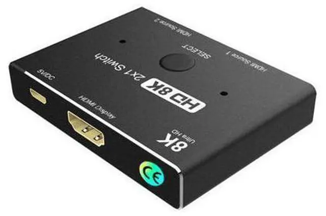 Main image of Switcher 2 in 1 out 3 Port KVM Adapter 8K@60Hz 4K@120Hz 2x1 HD Audio video Switch for PS5 PS4 Xbox Projectors