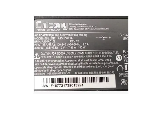 Alt view image 2 of 2 - Chicony A15-150P1A 19V 7.89A 150W A150A010L AC Adapter For CLEVO W650KK1 P955EP6 P950HP6 Laptop Power Supply Charger