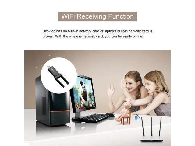 Alt view image 4 of 6 - 1300Mbps USB Wifi Adapter Bluetooth 4.2 Dual Band 5Ghz&2.4Ghz USB Dongle Network Card Antenna Wireless AC For Windows 7/8/10