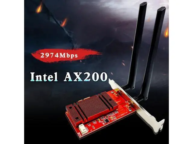 Alt view image 2 of 3 - AX200 WIFI6 5G Dual Band Gigabit PCIE Wireless Network Card 5.0 Bluetooth 3000M for Desktop Built In