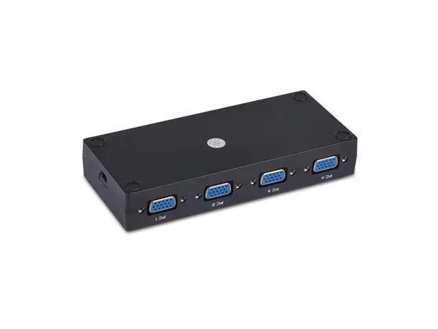 Alt view image 5 of 5 - 4 Port KVM Switch Box With Desktop Controller USB Switch multiple computers share USB device monitor Send Connector Wire