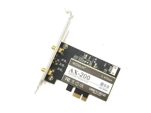 Alt view image 3 of 3 - Wireless Desktop for Intel AX200NGW Wi-Fi 6 Bluetooth 5.0 Dual Band 2400Mbps PCI Express Wifi Adapter AX200802.11axWindows 10