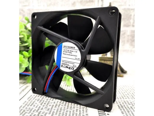 Alt view image 3 of 3 - 3412NGMER 9225 12V 88MA 1.1W 2 line 9cm inverter fan