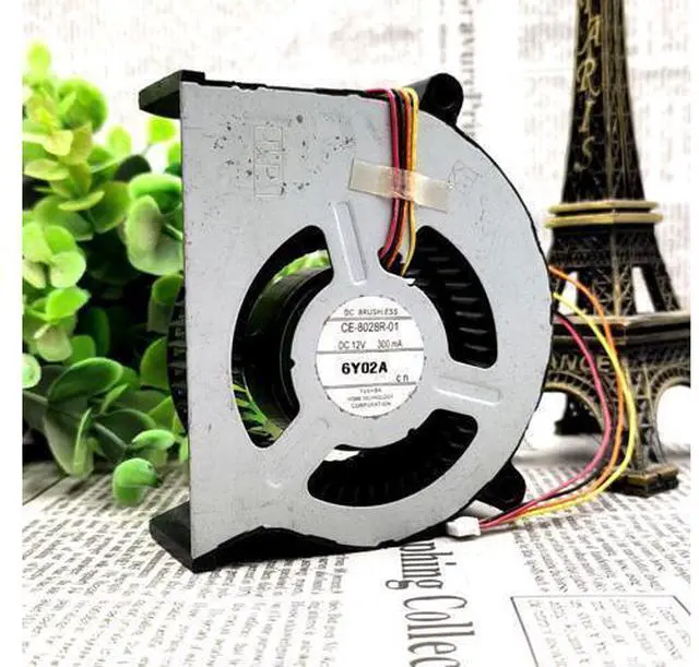 Alt view image 3 of 3 - The CE-8028R-01 12V 300MA 4 line radiator fan