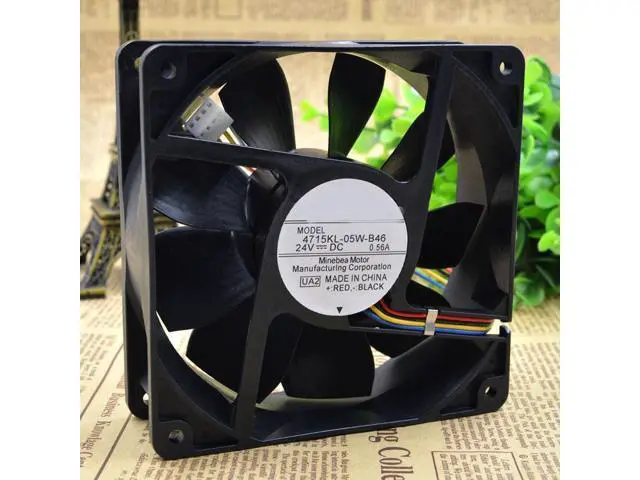 Alt view image 3 of 3 - 4715kl-05W-B46 12038 24V 0.56A 4-wire shaft fan