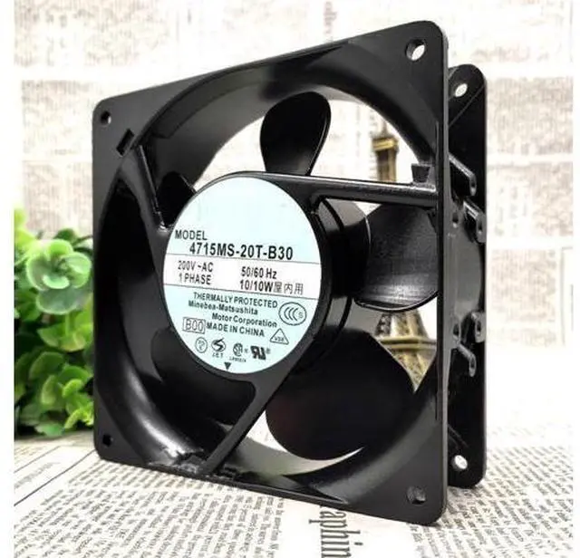 Main image of 4715ms-20T-B30 200V 10/10W 120*120*38 aluminum frame fan