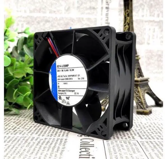 Main image of 8214 J/39NP 8CM 24V 1.55A 37W 4 -wire radiator S quiet fan