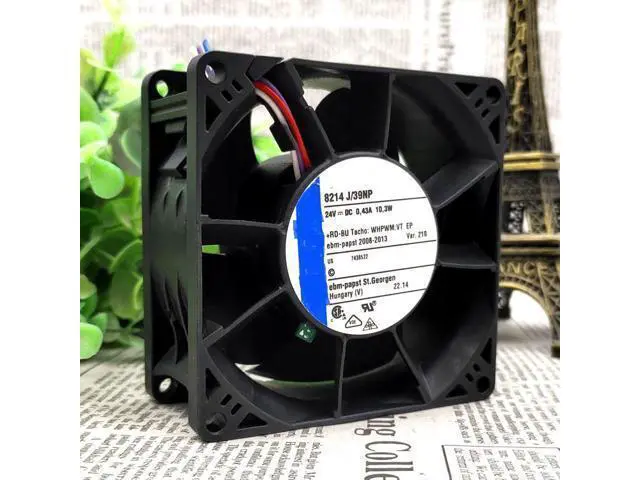 Alt view image 3 of 3 - 8214 J/39NP 8CM 24V 1.55A 37W 4 -wire radiator S quiet fan