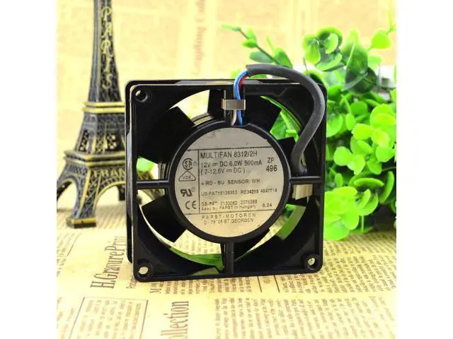 Alt view image 3 of 3 - 8312 / 2H 12V 6W 0.5A 8032 3-wire inverter fan