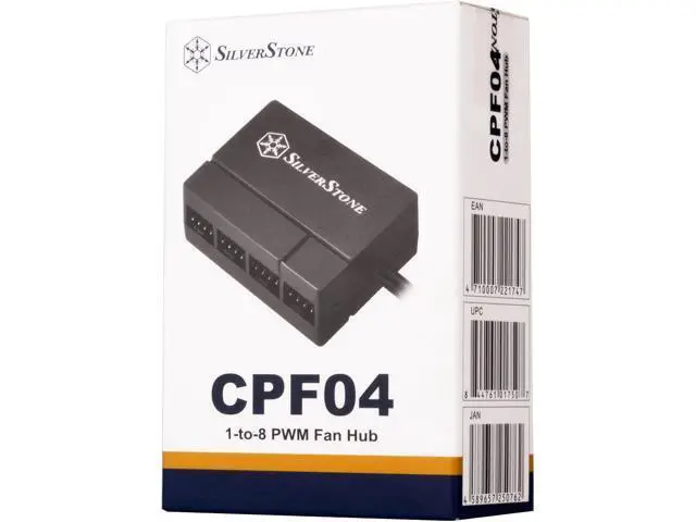 Alt view image 7 of 7 - SilverStone Technology Silverstone 8-Port PWM Fan Hub/Splitter for 4-Pin & 3-Pin Fans* in Black SST-CPF04-USA (Newest Version)