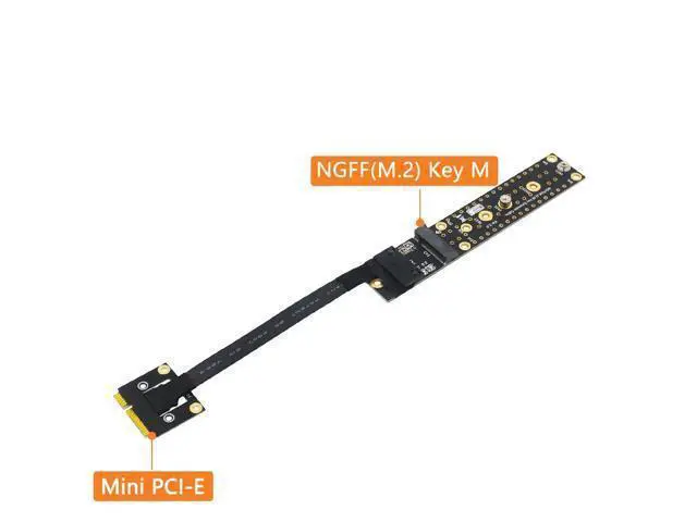 Alt view image 3 of 6 - 1 pcs Mini PCI-E Male To Key M Female Adapter Cable Mini PCI-Express to NVME NGFF M.2 Key M Riser Converter for PCI-E Tester Extender
