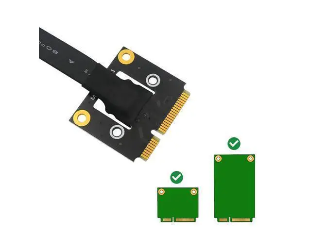 Alt view image 5 of 6 - 1 pcs Mini PCI-E Male To Key M Female Adapter Cable Mini PCI-Express to NVME NGFF M.2 Key M Riser Converter for PCI-E Tester Extender
