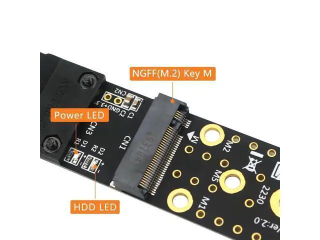 Alt view image 6 of 6 - 1 pcs Mini PCI-E Male To Key M Female Adapter Cable Mini PCI-Express to NVME NGFF M.2 Key M Riser Converter for PCI-E Tester Extender