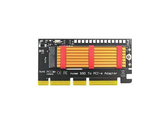 Alt view image 2 of 6 - M.2 NVMe SSD NGFF to PCIE Adapter M Key Riser Card PCI-e PCI Express GEN3 X4 X8 X16 2230-2280 PCIE to M2 Adapter for Chia Mining