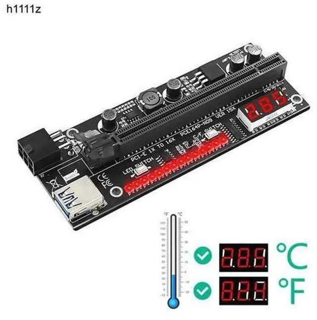 Main image of PCIE Riser for Video Card Graphic Card GPU 6P Power Supply Cabo Riser PCI Express X16 Adapter for Bitcoin Miner Antminer Mining