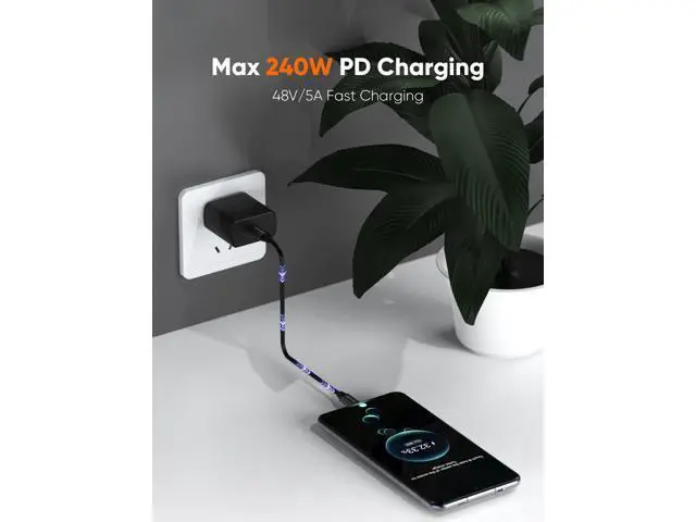 Alt view image 4 of 5 - CableCreation Short USB4 Cable 0.5FT, 40Gbps, 240W, 8K@60Hz, Compatible with Thunderbolt 3, Thunderbolt 4 and USB-C, 2Pack