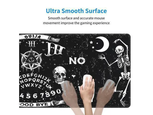 Alt view image 4 of 5 - Gothic Skull Mouse Pad Extended Large Gaming Mouse Pad XL Stitched Edges for Gamer Home Office 31.5 X 11.8 Inch
