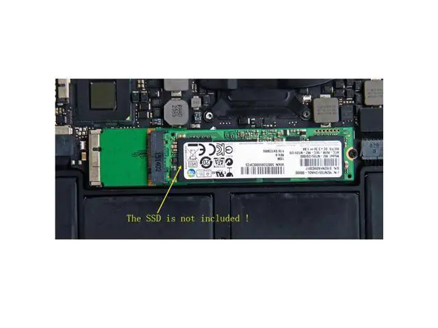 Alt view image 5 of 6 - 10 pieces 64GB 128GB 256GB 512GB M.2 NGFF SSD + Adapter Card Replace 2012 MacBook Air A1465 A1466 64G 128G 256G 512G SSD Adapter
